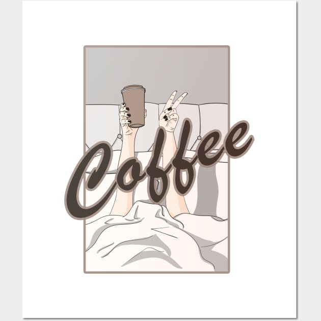 coffee before talkie Wall Art by NotesNwords